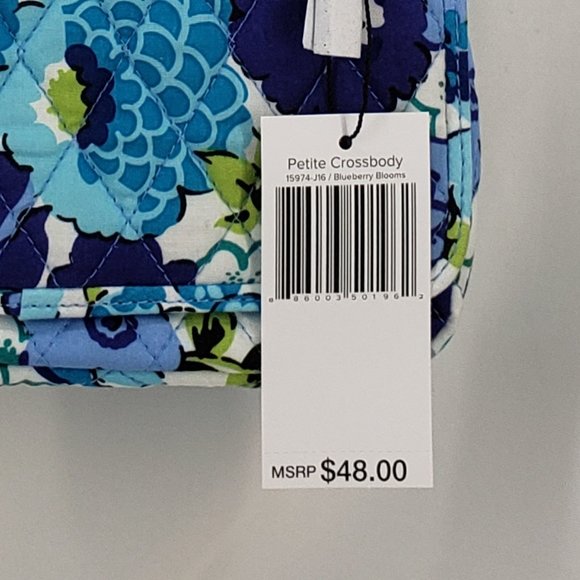Vera Bradley Petite Crossbody Blueberry Blooms NWT - Picture 6 of 6